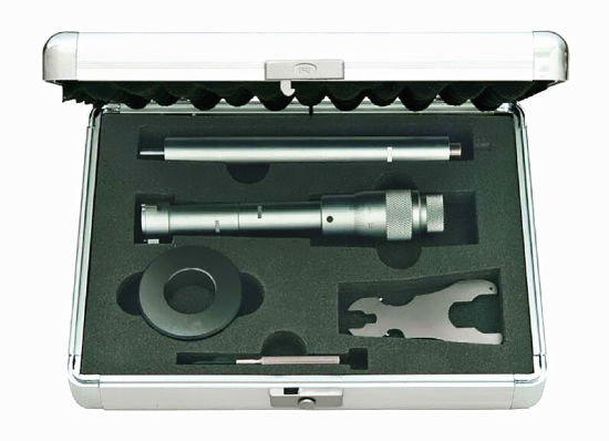 Through/Blind Hole 6-100mm Three Point Internal Micrometer with Setting Rings